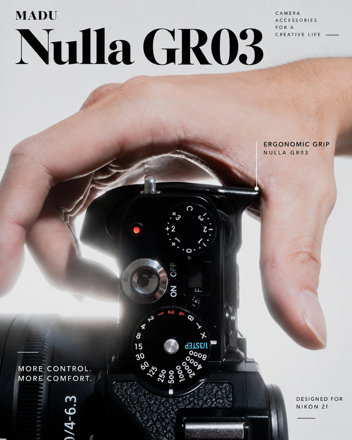 NULLA GR03 × MADU Matching Leather Grip for Nikon Zf